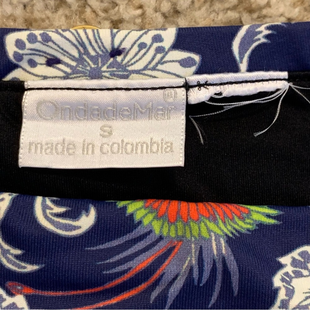 OndadeMar Swimwear Women's Birds Ruffle Bikini Bottom. Size small EUC - Picture 7 of 7